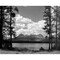 1960S Little Red Fish Lake In Idaho With Saw Tooth Mountains In Background Viewed Between Clearing In Trees Print By